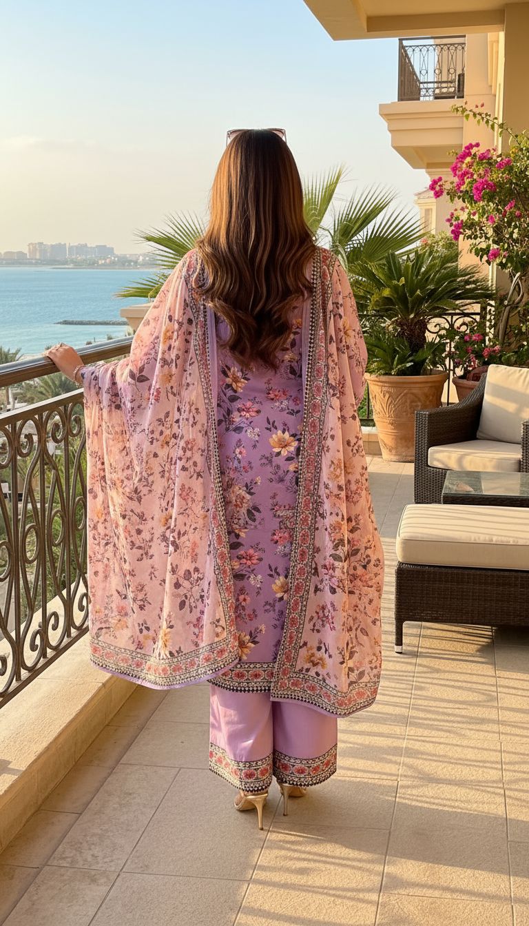 Impulse 3pc Printed Polyester Lawn Suit – IMP22