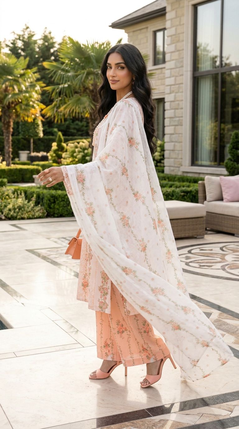 Impulse 3pc Printed Polyester Lawn Suit – IMP26