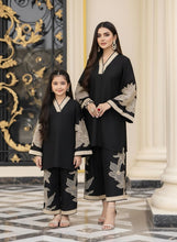Dhanak Canvas by Zaiwa – 2pc Black Dhanak Designer Kurta Set CCZ11