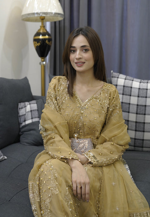 Organza Formal Handwork Long Frock Y2