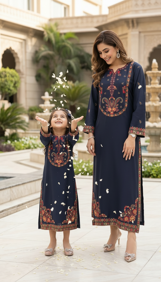 Glow by Hemline – Embroidered Viscose Ready to Wear 2PC Suit Glow6