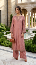 Glow by Hemline – Pink Embroidered Viscose Ready to Wear 2PC Suit Glow14