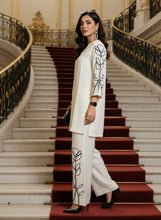 Zaiwa Linen Embroidered 2pc Winter Casual Co-Ord Set ZWL16