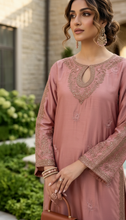 Glow by Hemline – Pink Embroidered Viscose Ready to Wear 2PC Suit Glow14