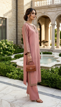 Glow by Hemline – Pink Embroidered Viscose Ready to Wear 2PC Suit Glow14