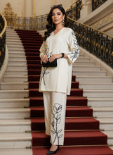 Zaiwa Linen Embroidered 2pc Winter Casual Co-Ord Set ZWL16