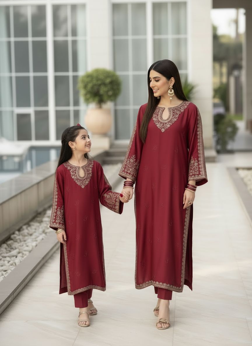 Glow by Hemline – Embroidered Viscose Ready to Wear 2PC Suit Glow11