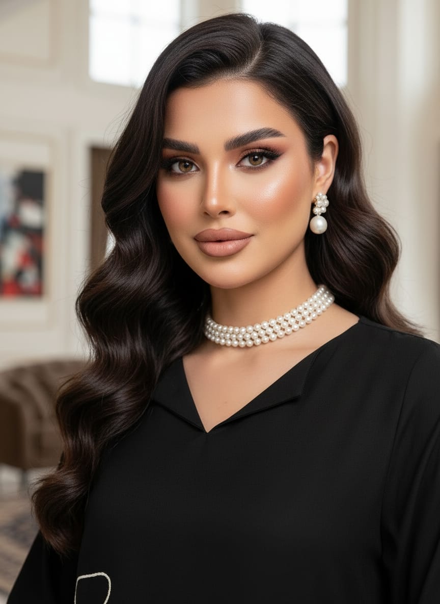 Zaiwa Black Linen Embroidered 2pc Winter Casual Co-Ord Set ZWL18