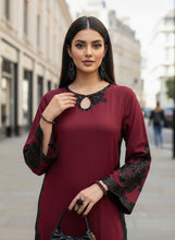 ZWL23 2pc Ready to Wear Embroidered Dhanak Long Dress by Zaiwa