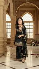SM4 Sitara by Mohagni 3pc Girls Black Gharara Suit
