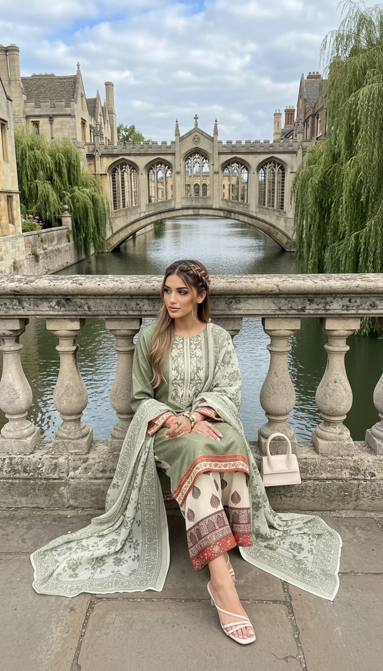 Impulse 3pc Printed Polyester Lawn Suit – IMP25
