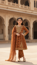 SM7 Sitara by Mohagni 3pc Girls Frock Mirror Work Suit