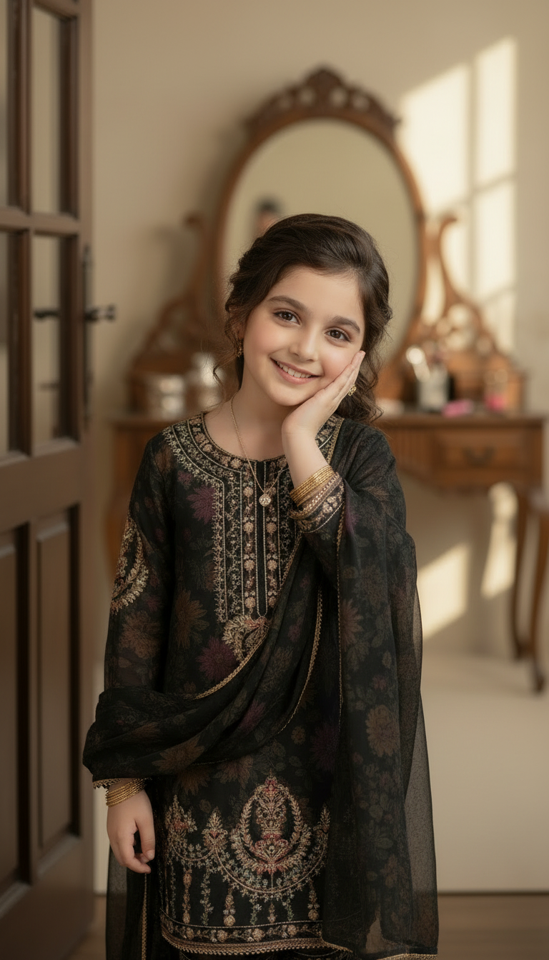 SM8 Sitara by Mohagni Girls Gharara Embroidered Suit