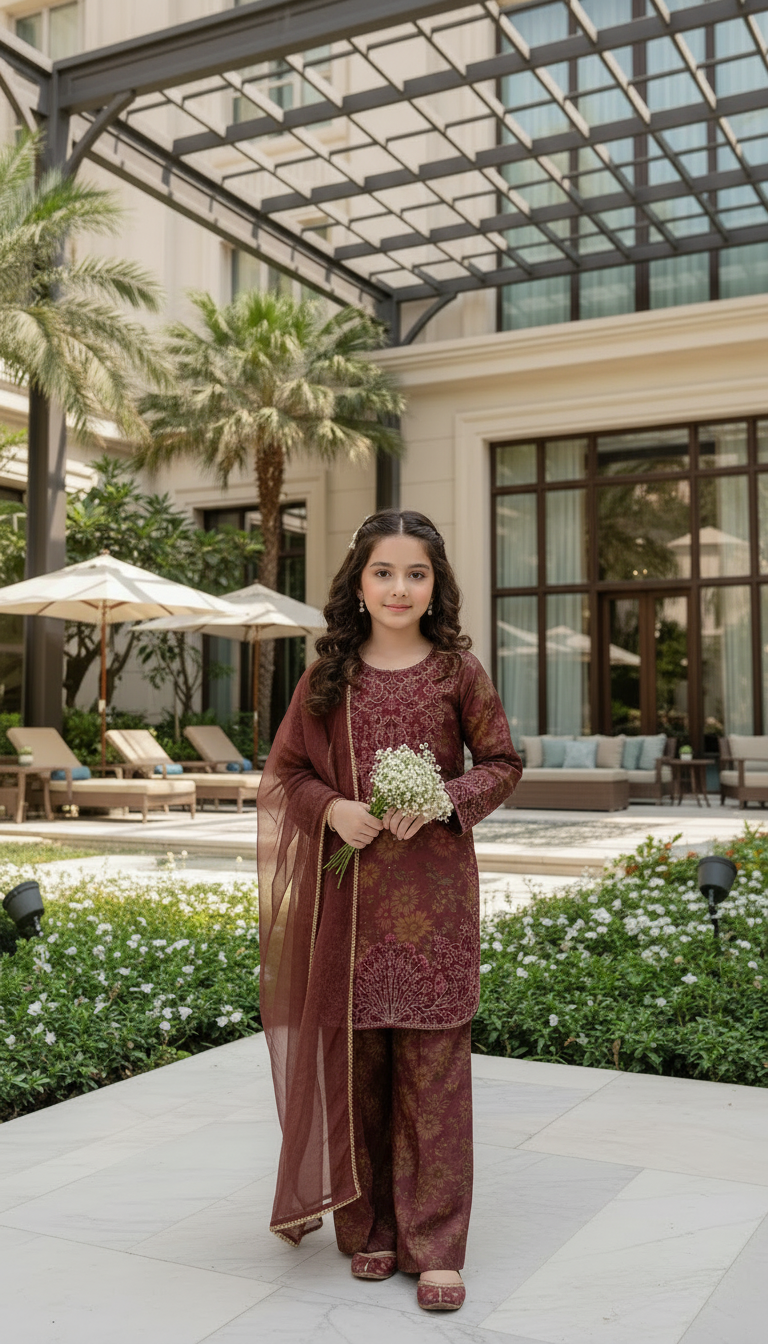 SM9 Sitara by Mohagni 3pc Girls  Suit with Monar Dupatta