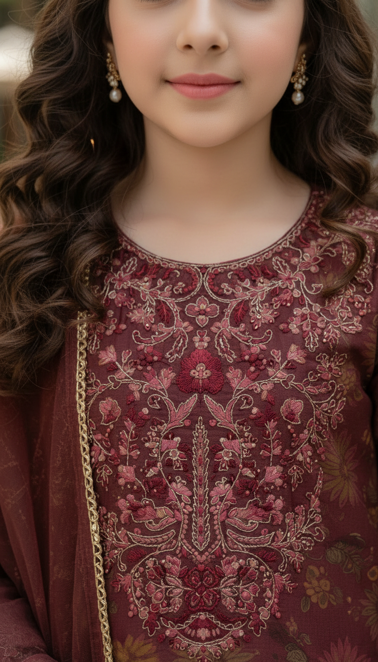 SM9 Sitara by Mohagni 3pc Girls  Suit with Monar Dupatta