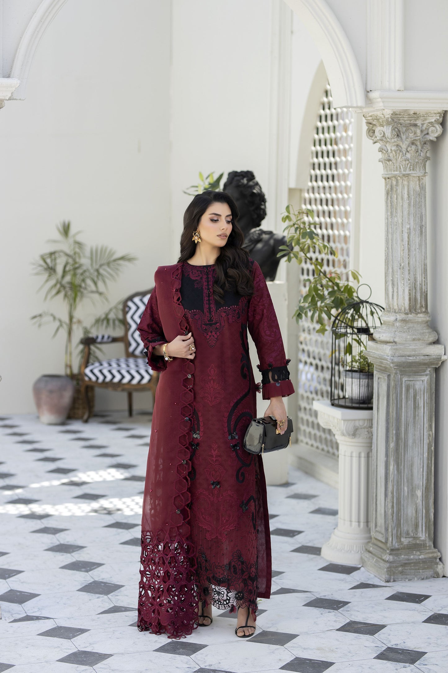 Saffron Jacquard Lawn Collection by Mona SME6