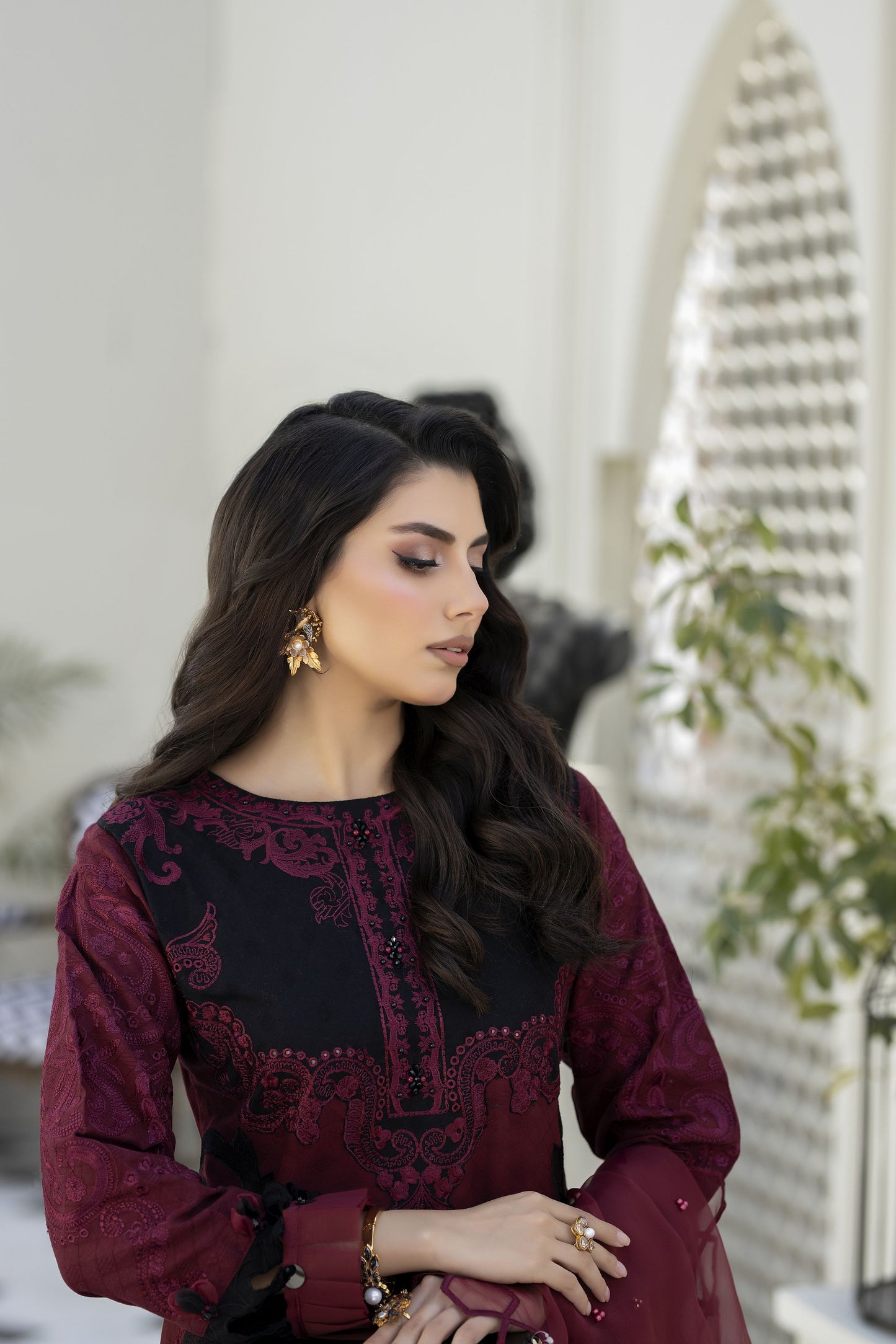 Saffron Jacquard Lawn Collection by Mona SME6