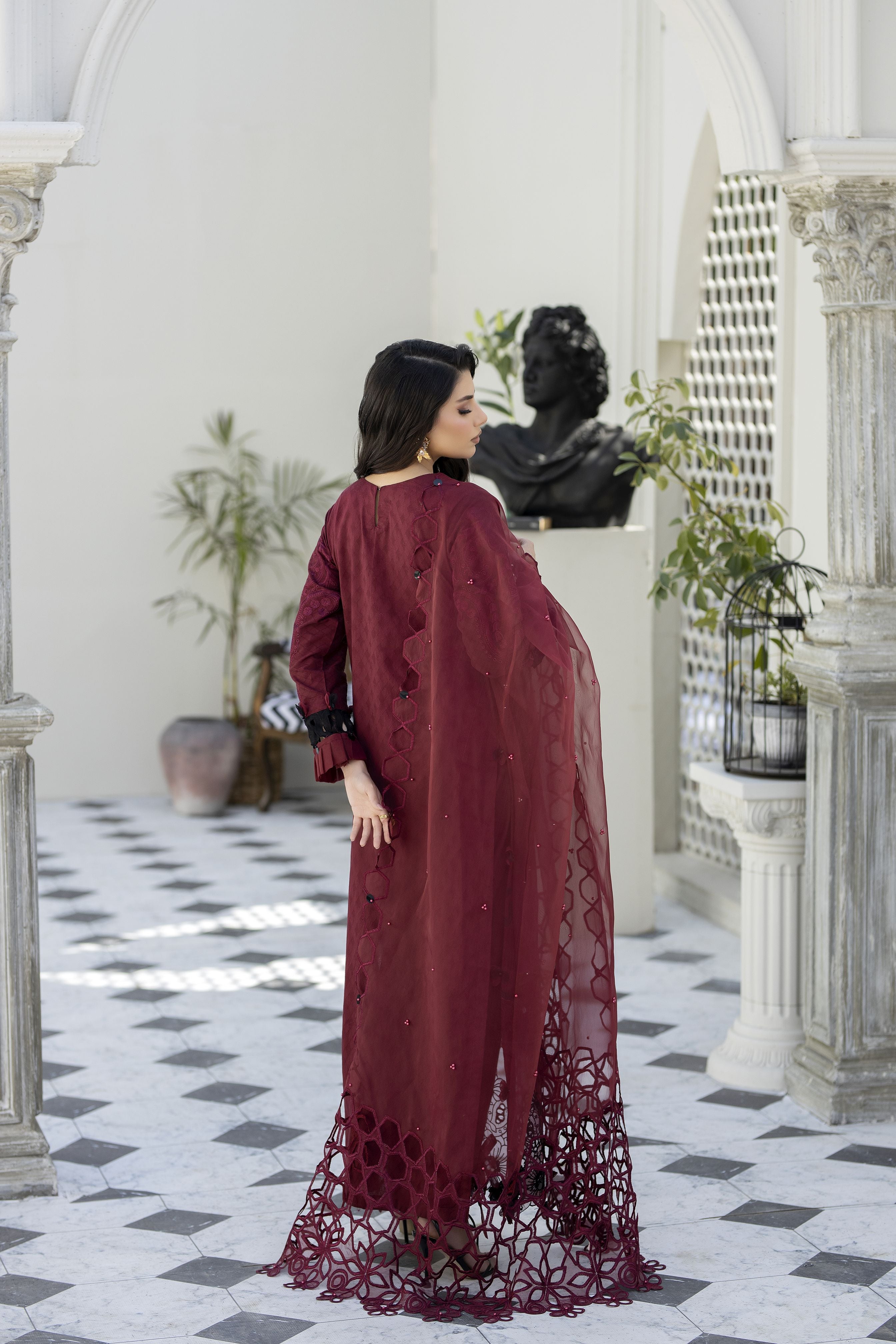 Saffron Jacquard Lawn Collection by Mona SME6