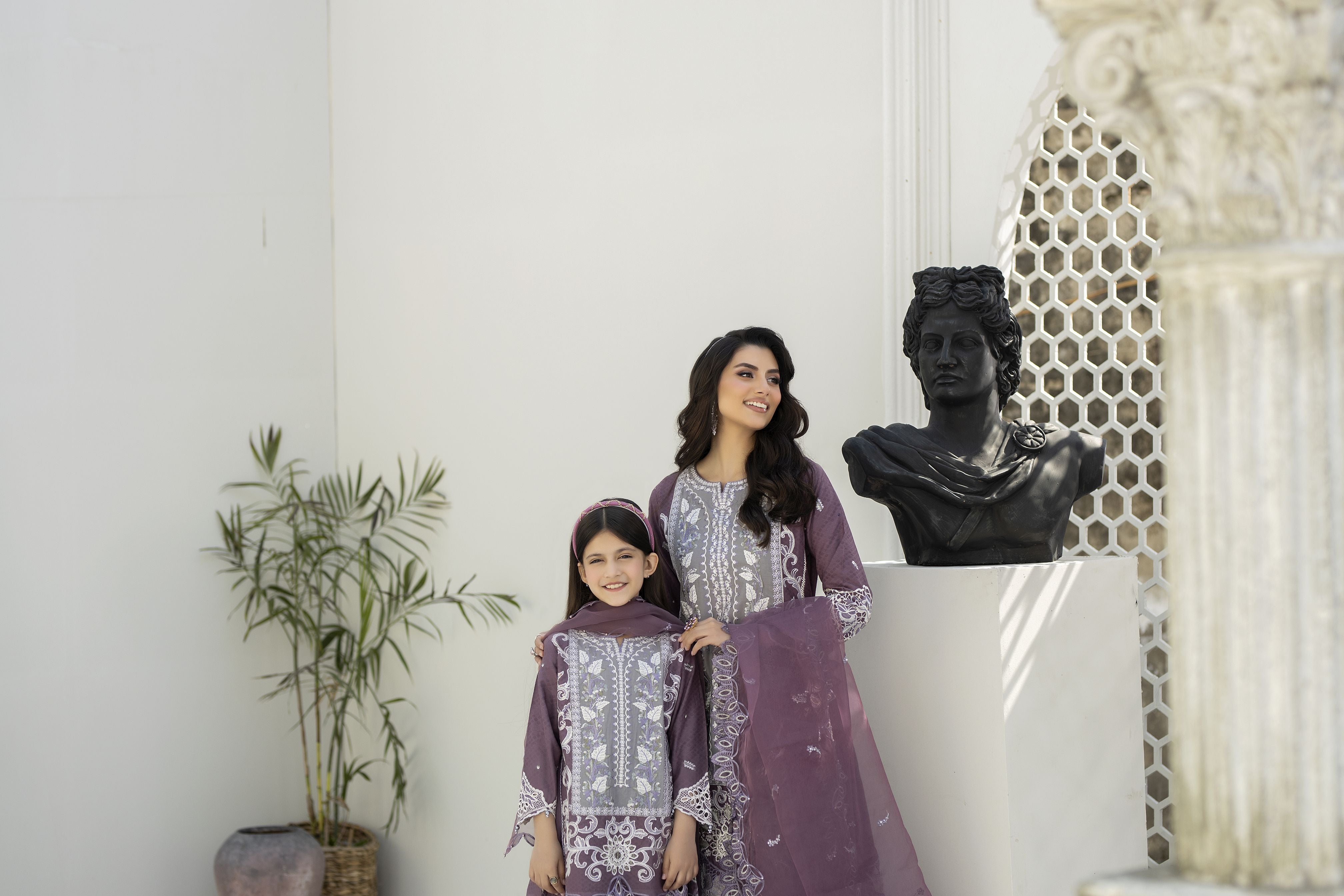 Saffron Jacquard Lawn Girls Collection by Mona SMEG5