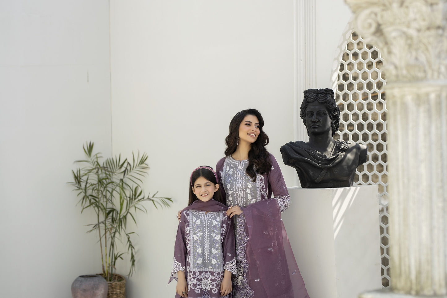 Saffron Jacquard Lawn Girls Collection by Mona SMEG5