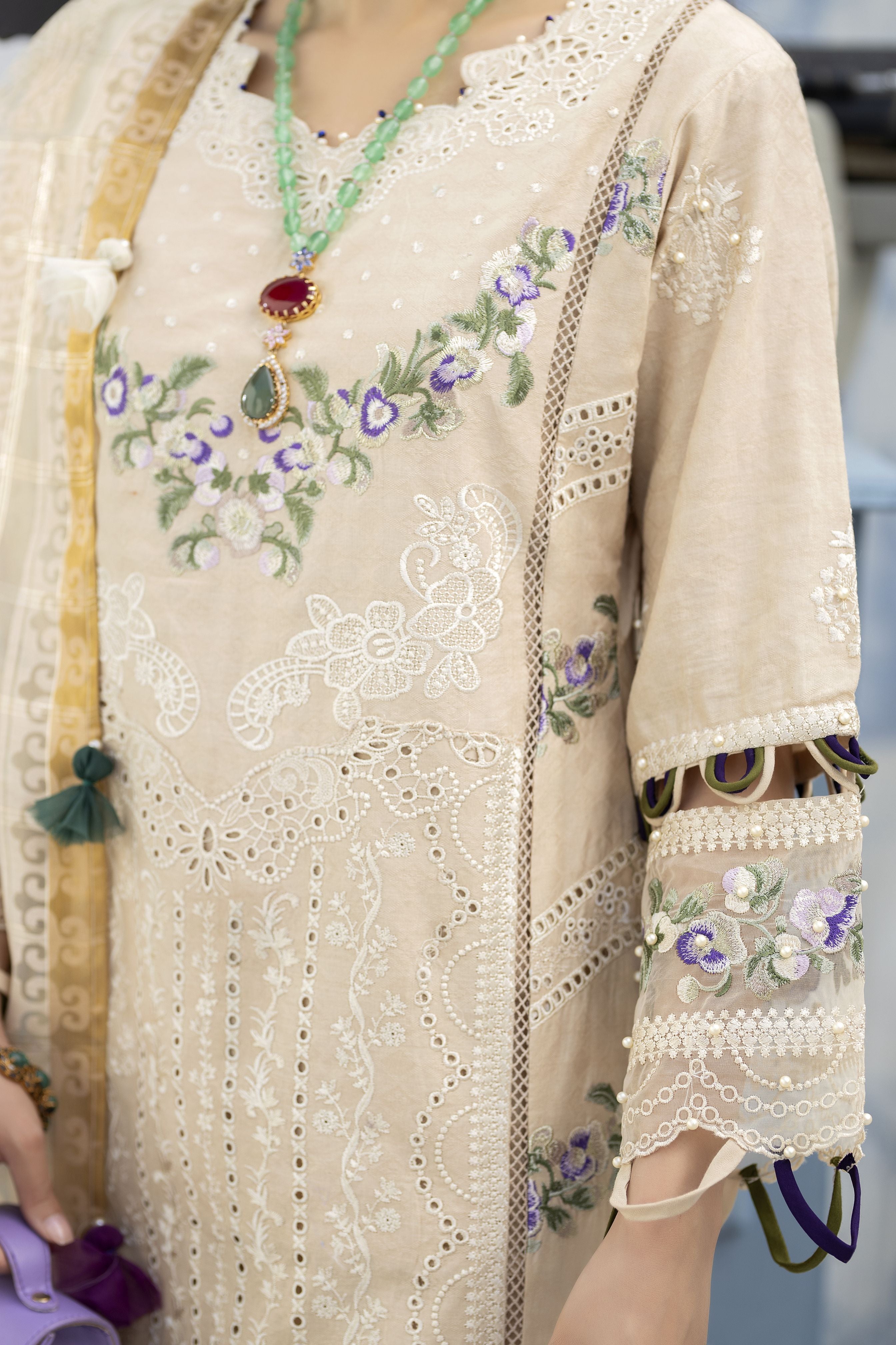 Saffron Jacquard Lawn Collection by Mona SME4