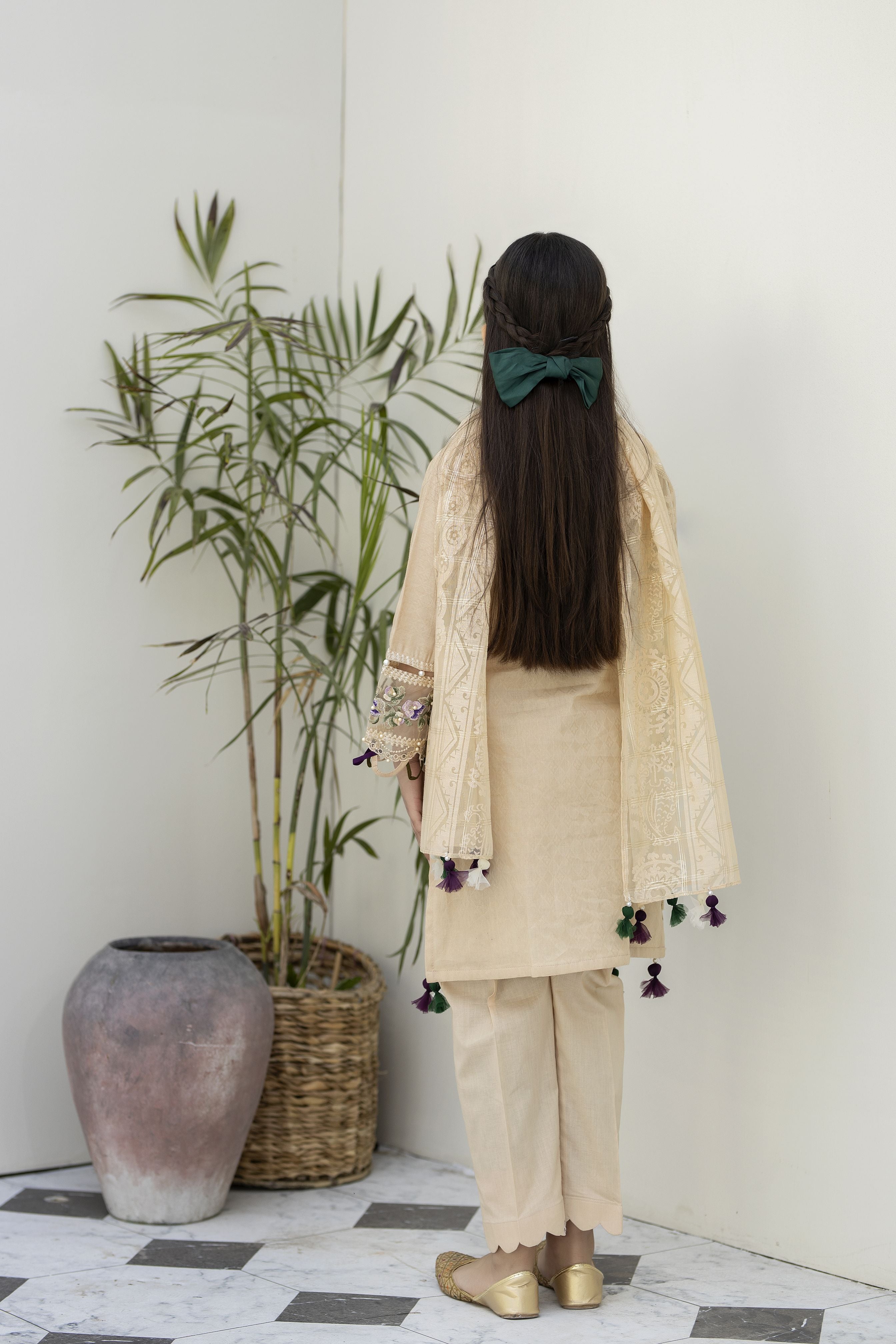 Saffron Jacquard Lawn Girls Collection by Mona SMEG4