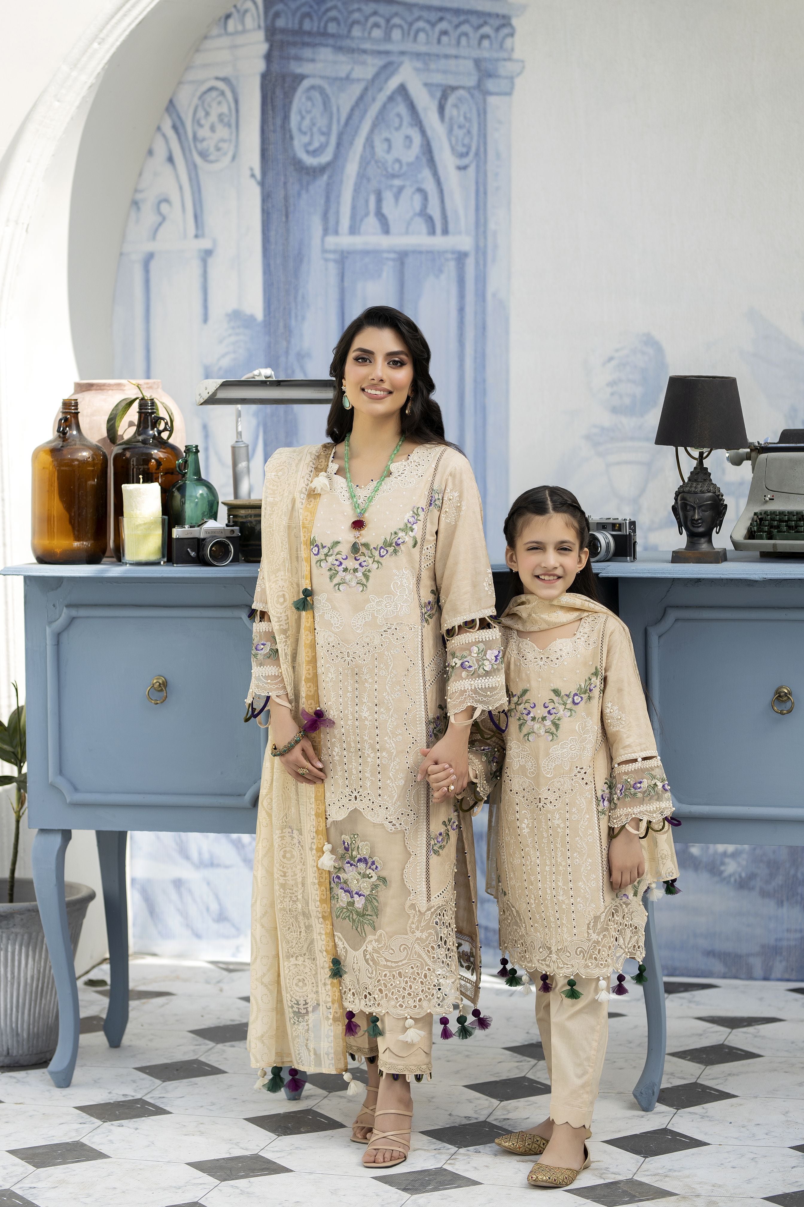 Saffron Jacquard Lawn Girls Collection by Mona SMEG4