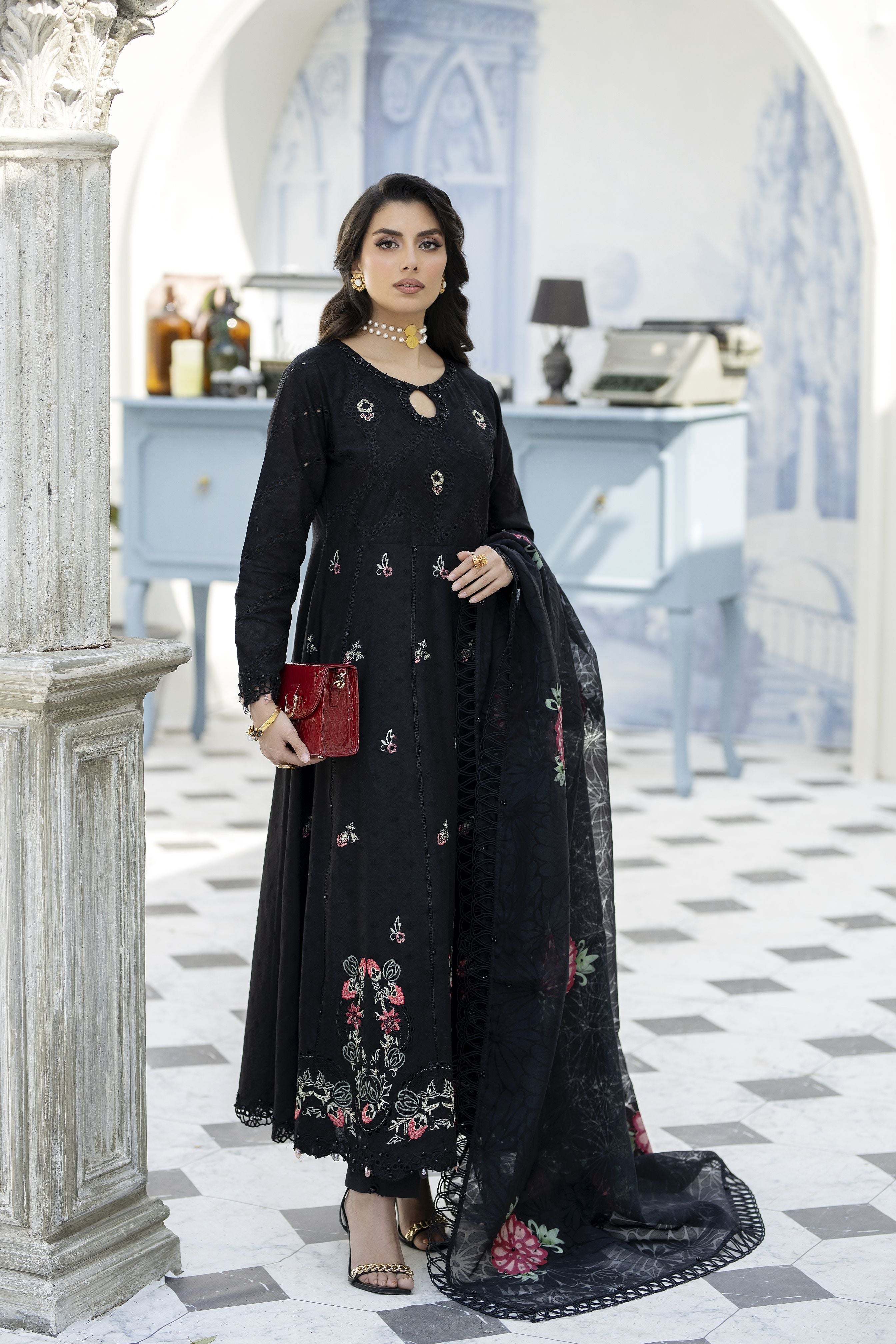 Saffron Jacquard Lawn Collection by Mona SME3