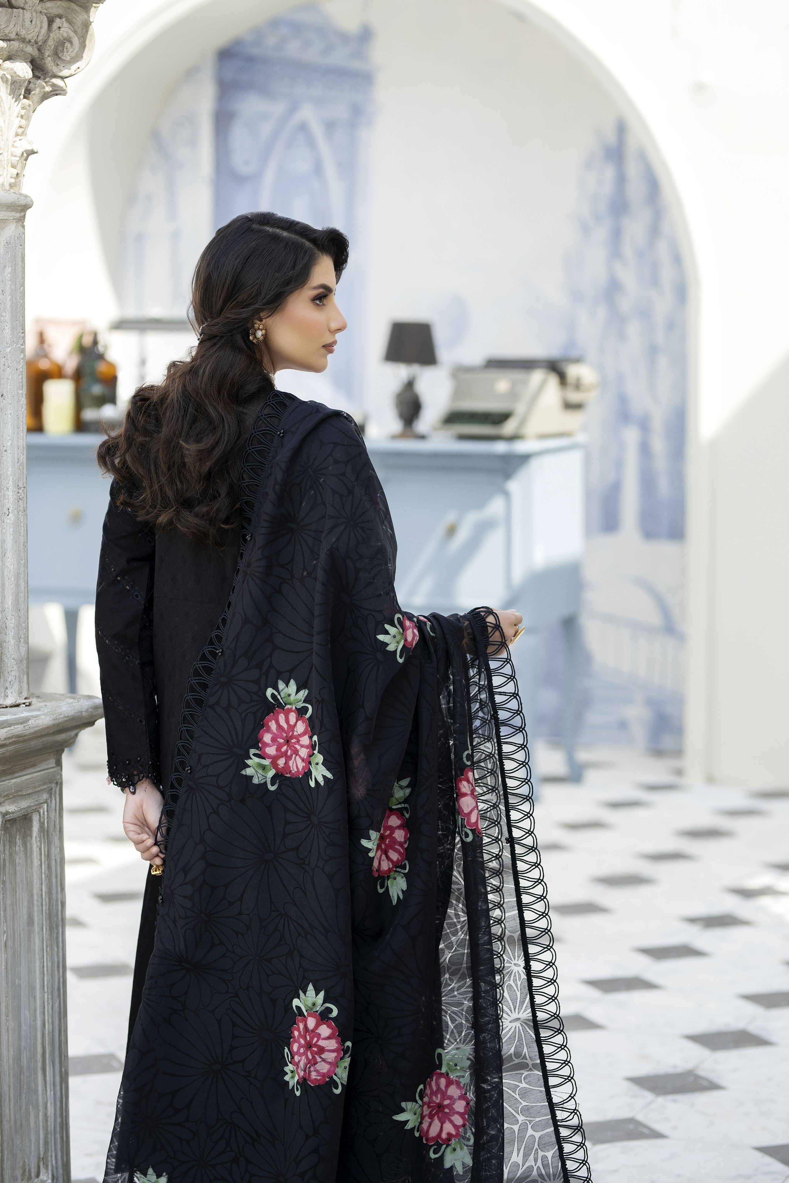 Saffron Jacquard Lawn Collection by Mona SME3