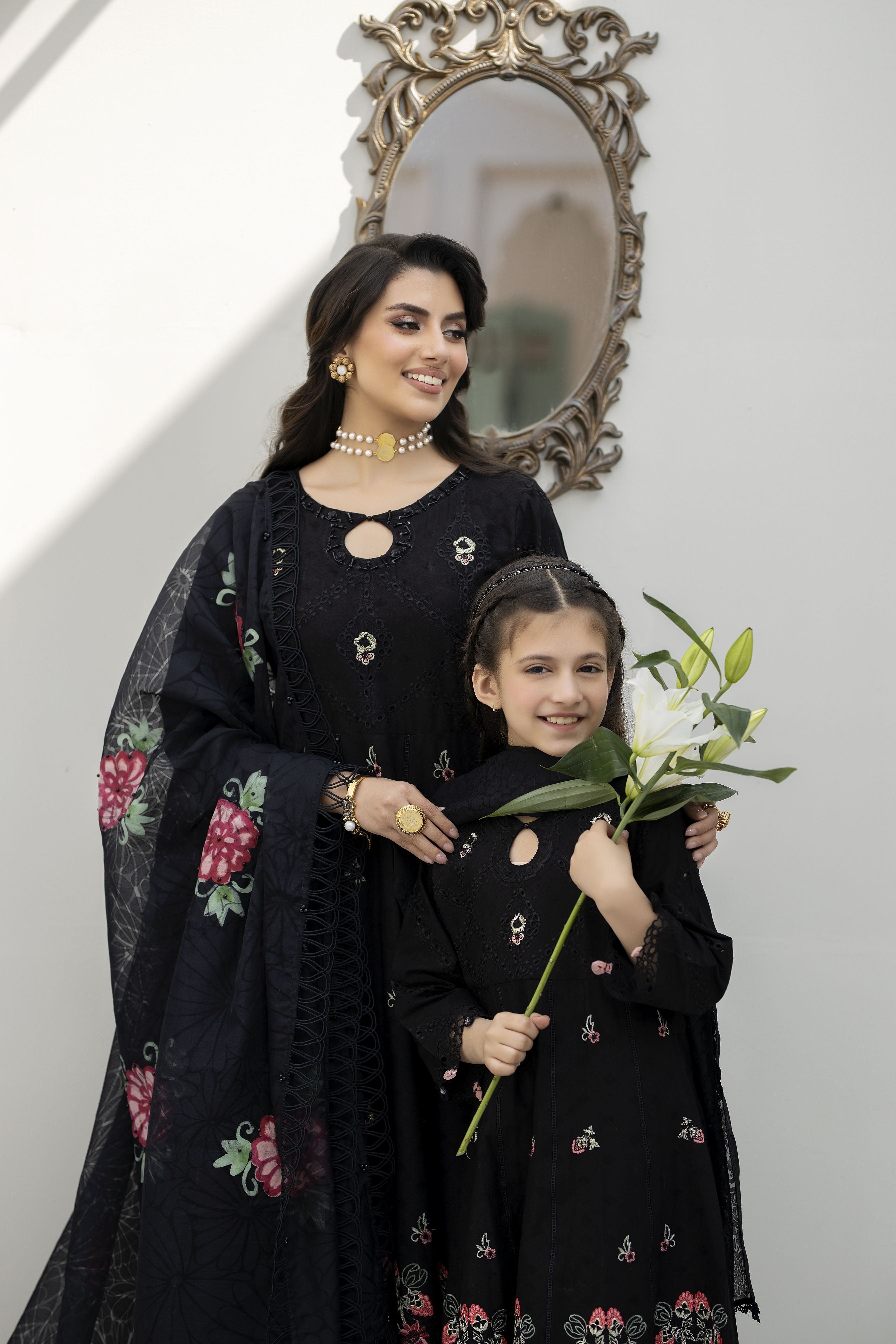 Saffron Jacquard Lawn Girls Collection by Mona SMEG3