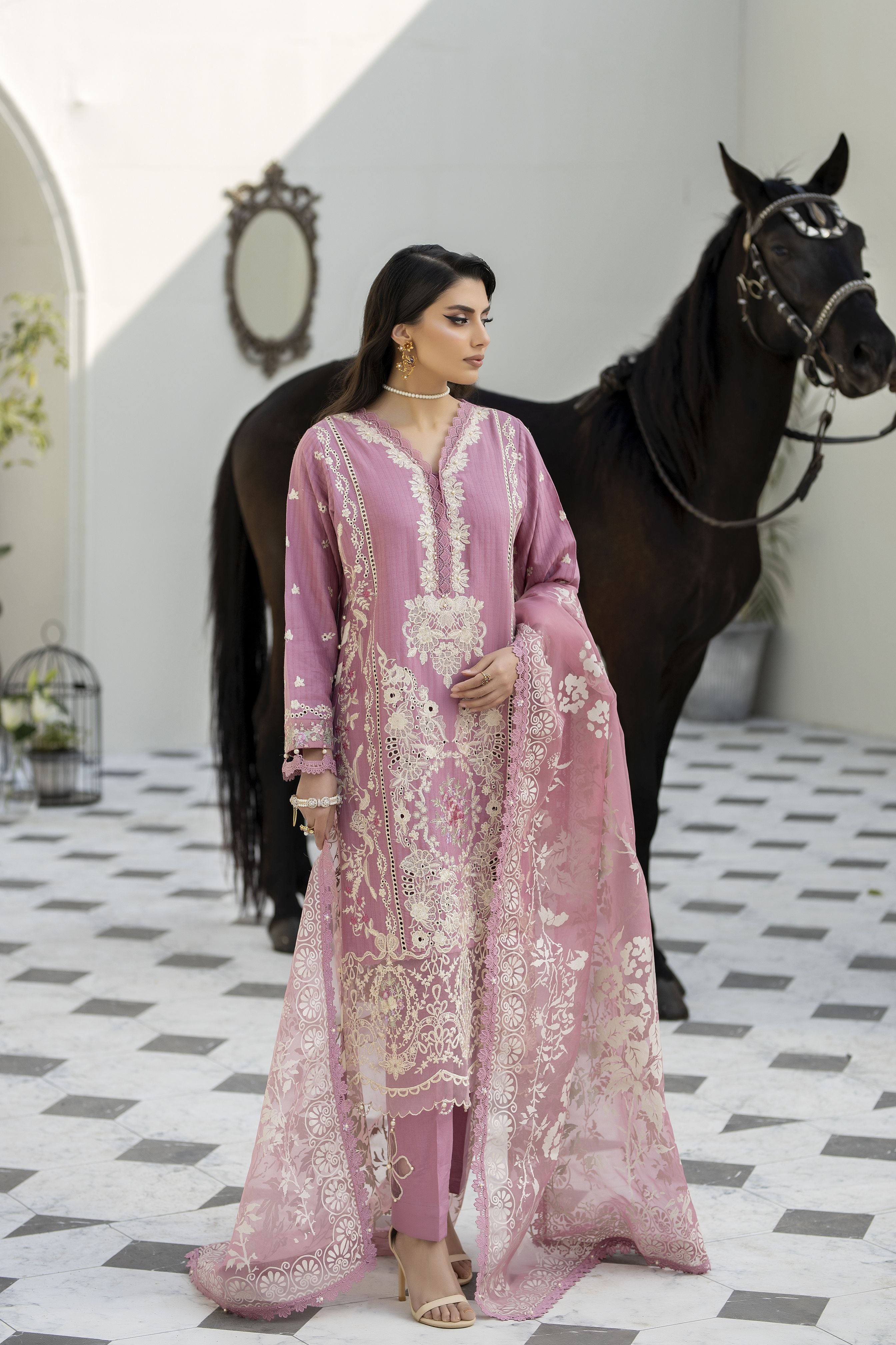 Saffron Jacquard Lawn Collection by Mona SME2