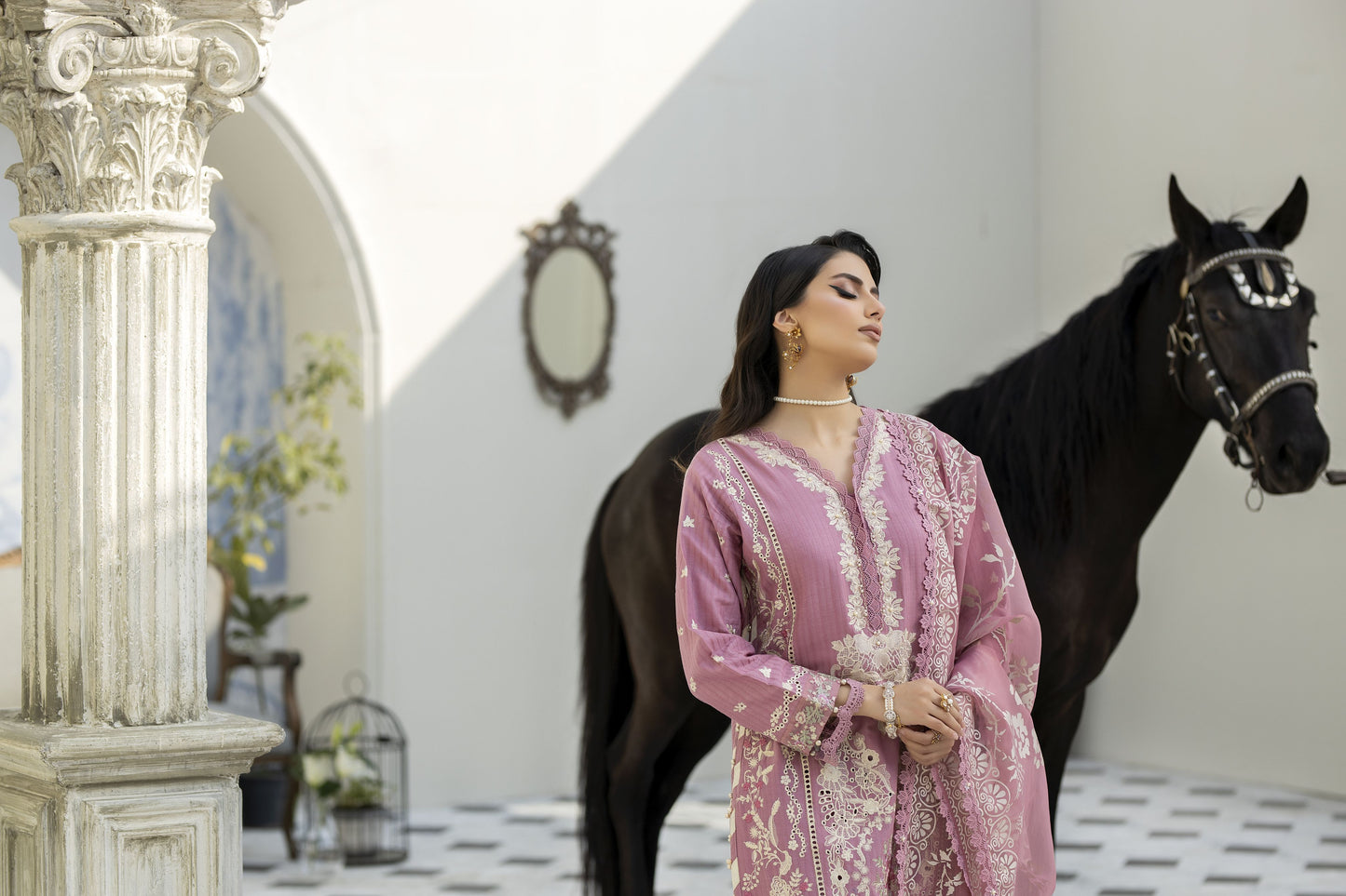 Saffron Jacquard Lawn Collection by Mona SME2