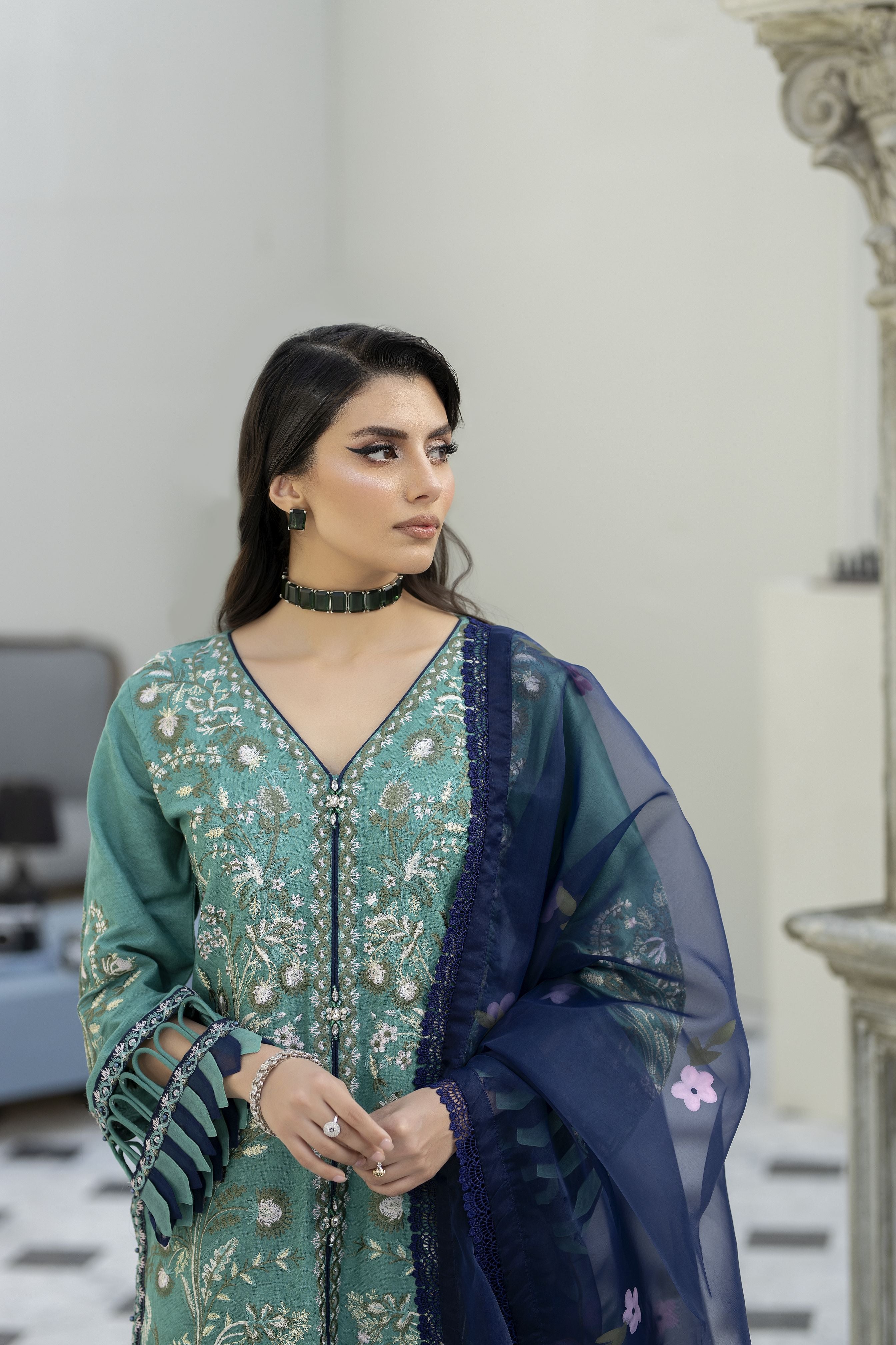 Saffron Jacquard Lawn Collection by Mona SME1