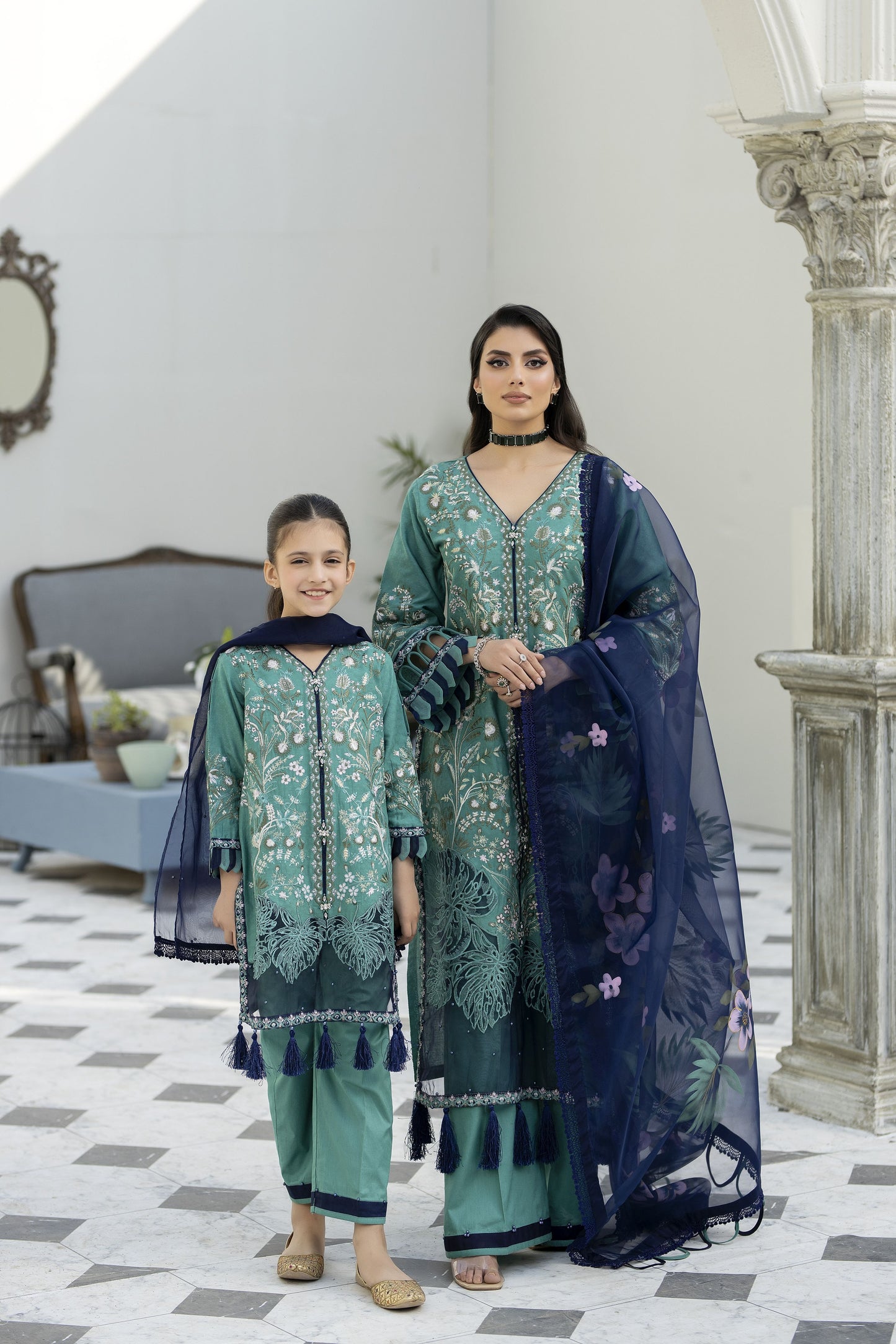 Saffron Jacquard Lawn Girls Collection by Mona SMEG1
