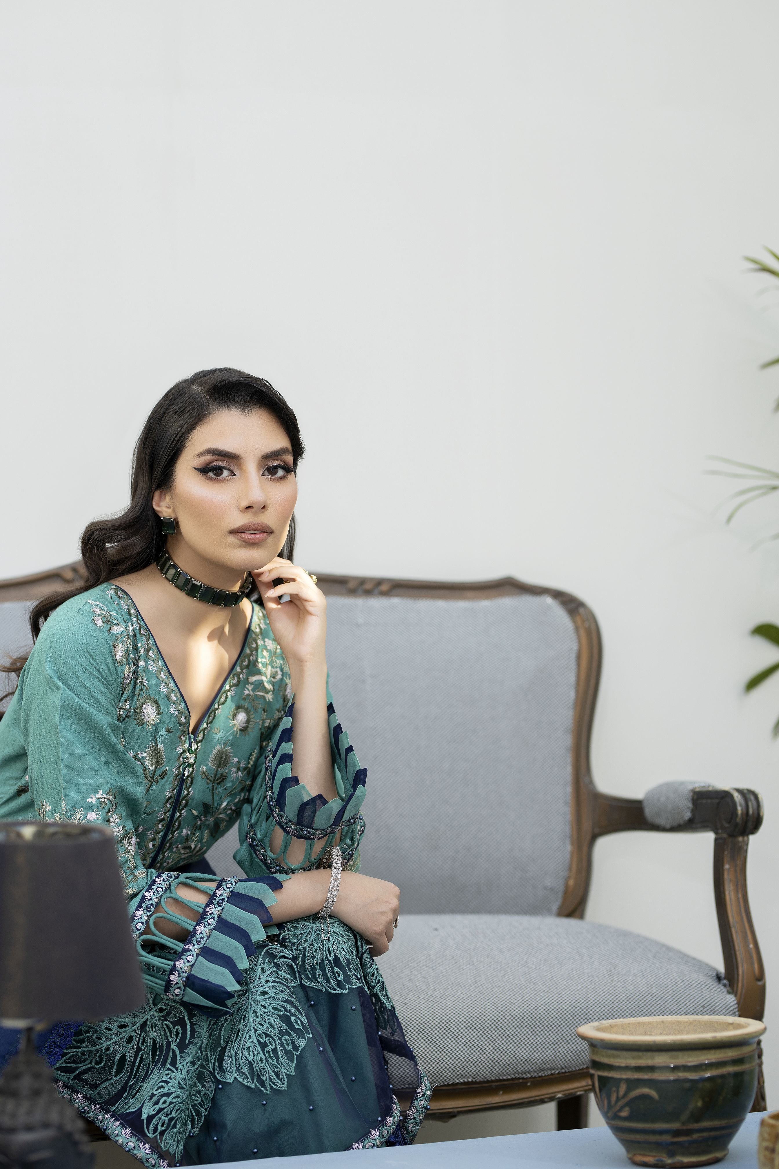 Saffron Jacquard Lawn Collection by Mona SME1