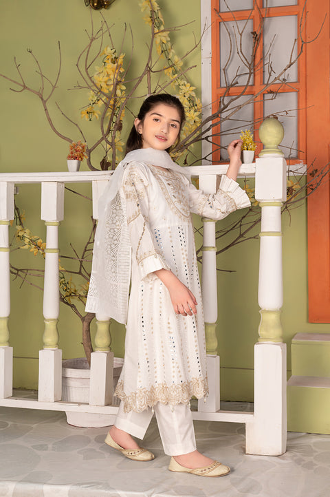 3pc Cotton Girls Dress MCE4
