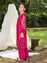 Mini Me by Mona – Pink Spangle Raw Silk 2pc Girls Dress MMM8