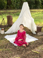 Mini Me by Mona – Pink Spangle Raw Silk 2pc Girls Dress MMM8