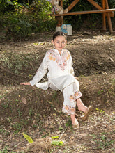 Mini Me by Mona – Ivory Spangle Raw Silk 2pc Girls Dress MMM2