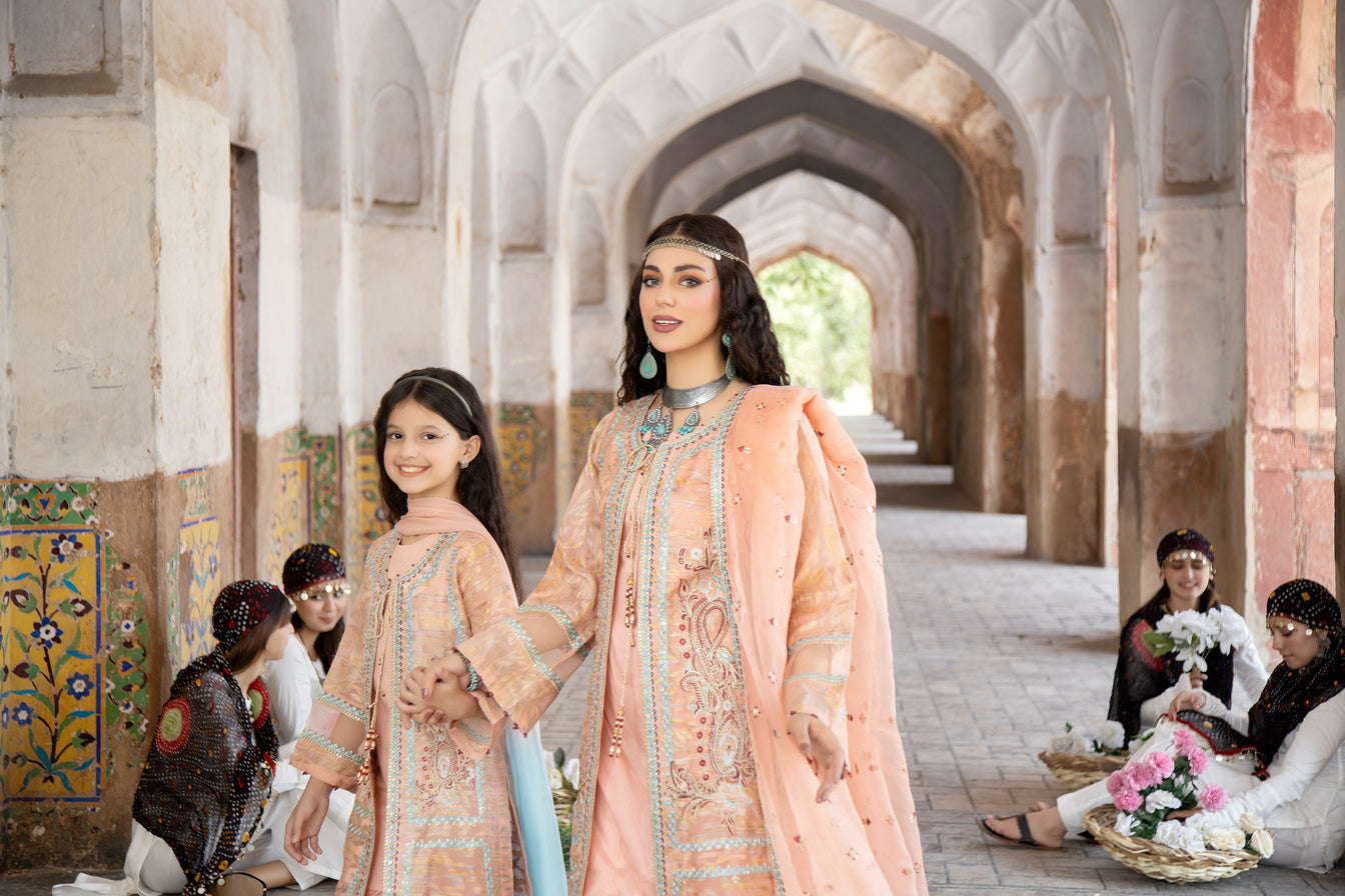 Sakeena Hasan Cotton Jacquard Girls Dress 02