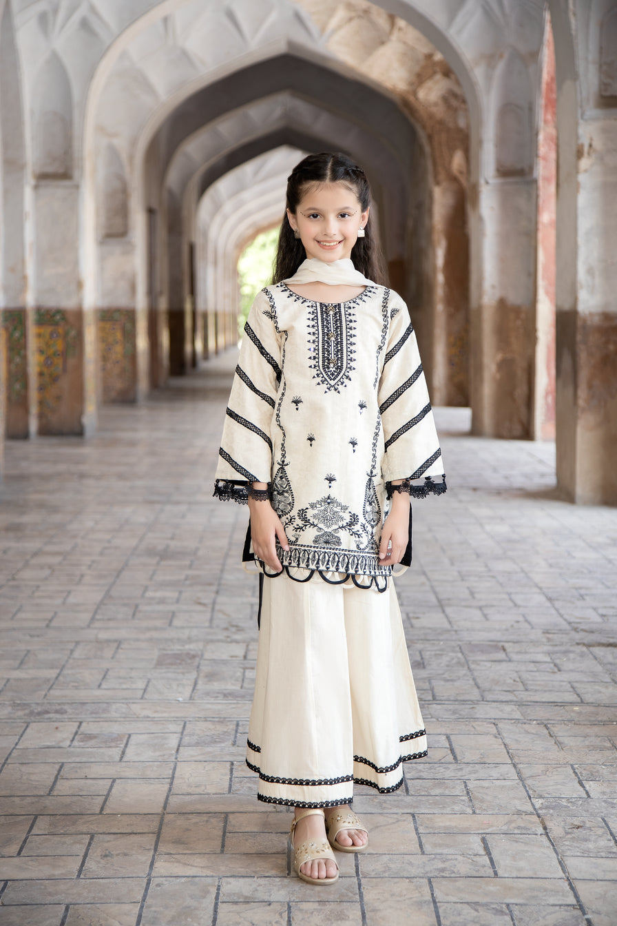 Sakeena Hasan Cotton Jacquard Girls Dress 03