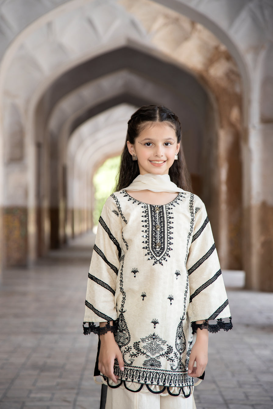 Sakeena Hasan Cotton Jacquard Girls Dress 03