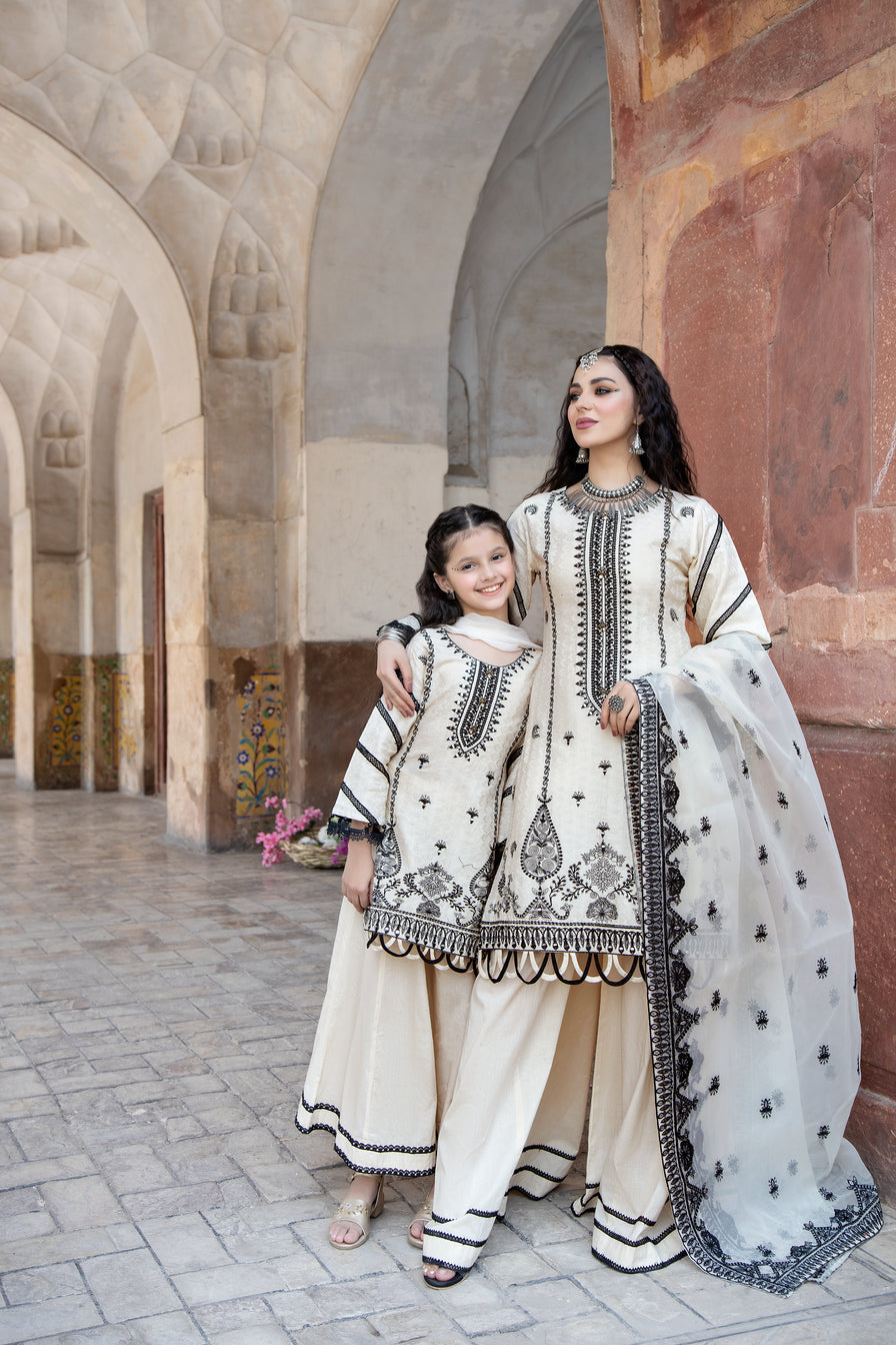 Sakeena Hasan Cotton Jacquard Girls Dress 03