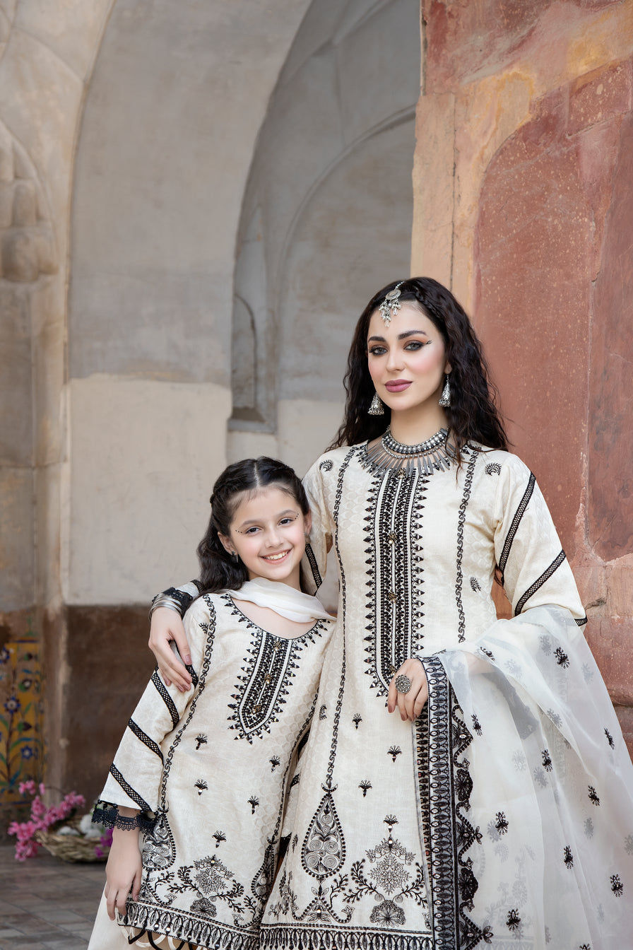 Sakeena Hasan Cotton Jacquard Girls Dress 03