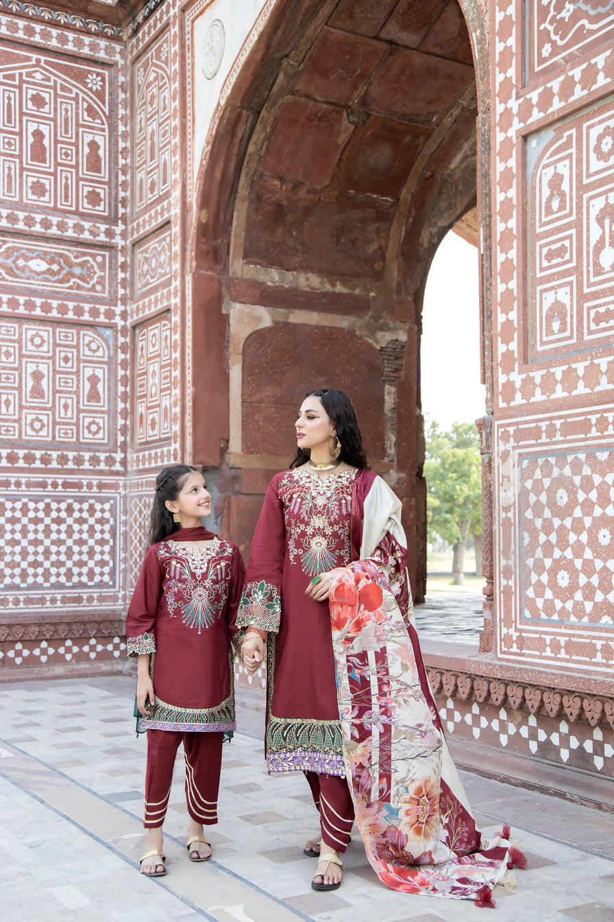 Sakeena Hasan Cotton Jacquard Girls Dress 05