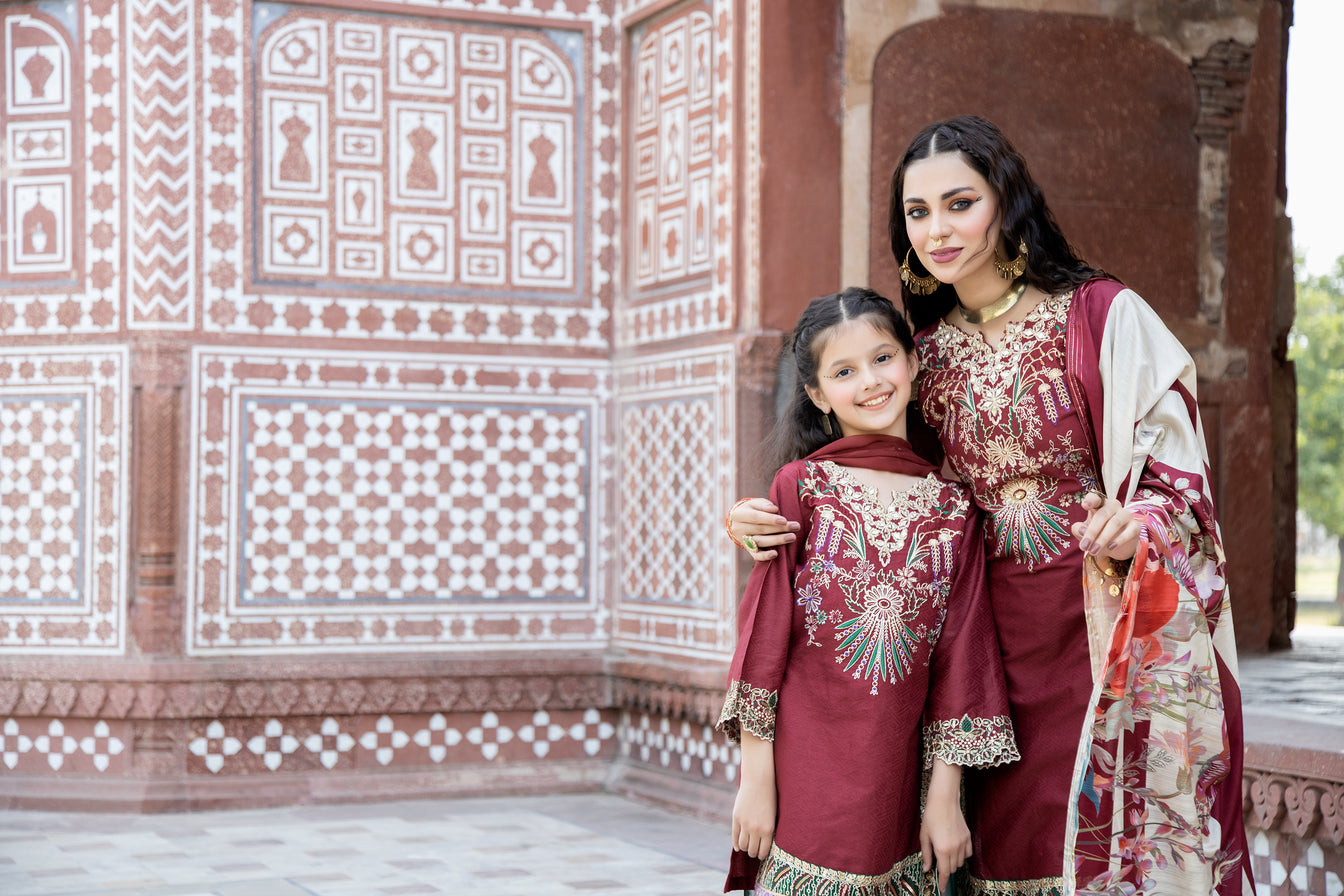 Sakeena Hasan Cotton Jacquard Girls Dress 05