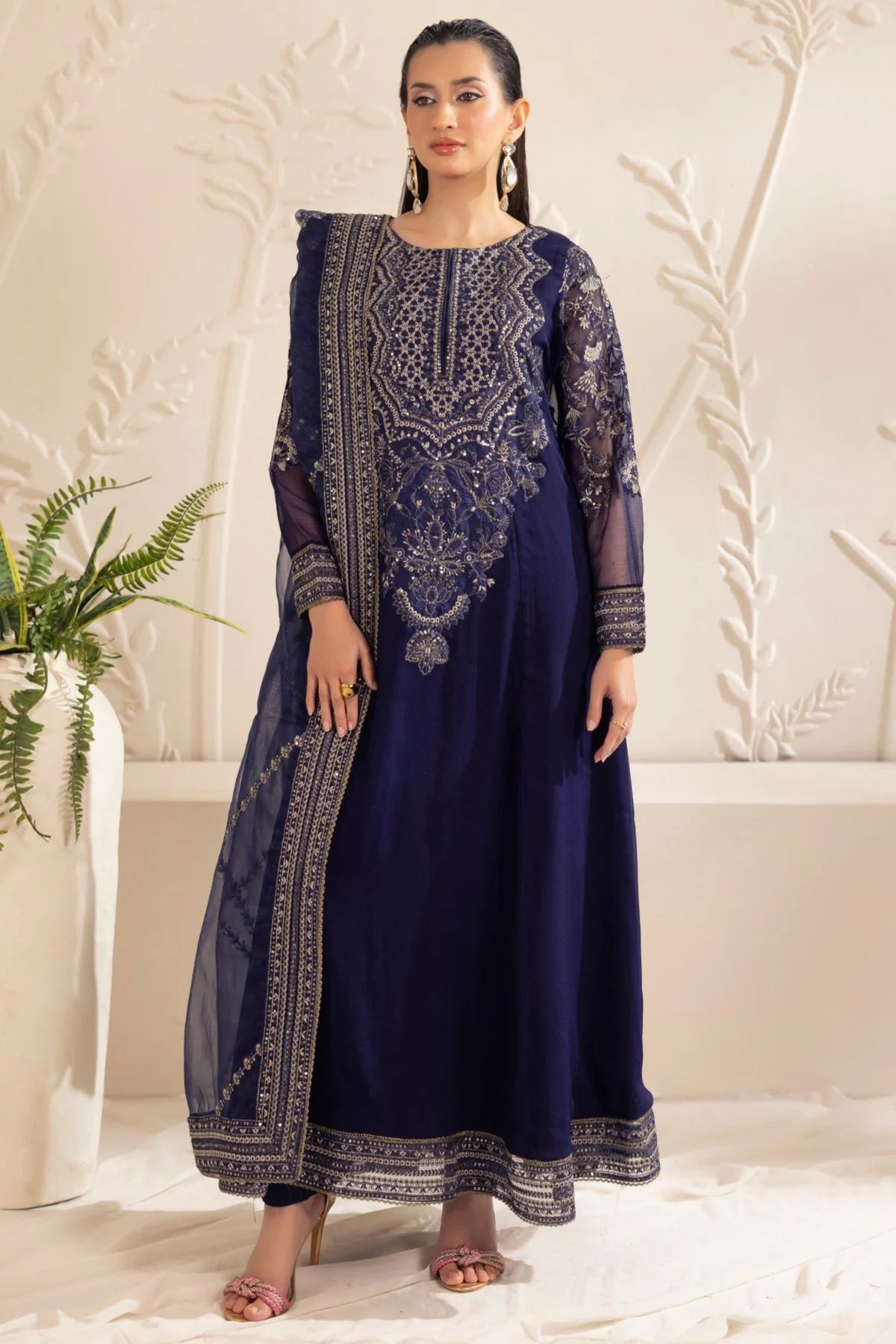 Mohagni 3pc Ready to Wear Chiffon Suit 2025 Collection Muse17