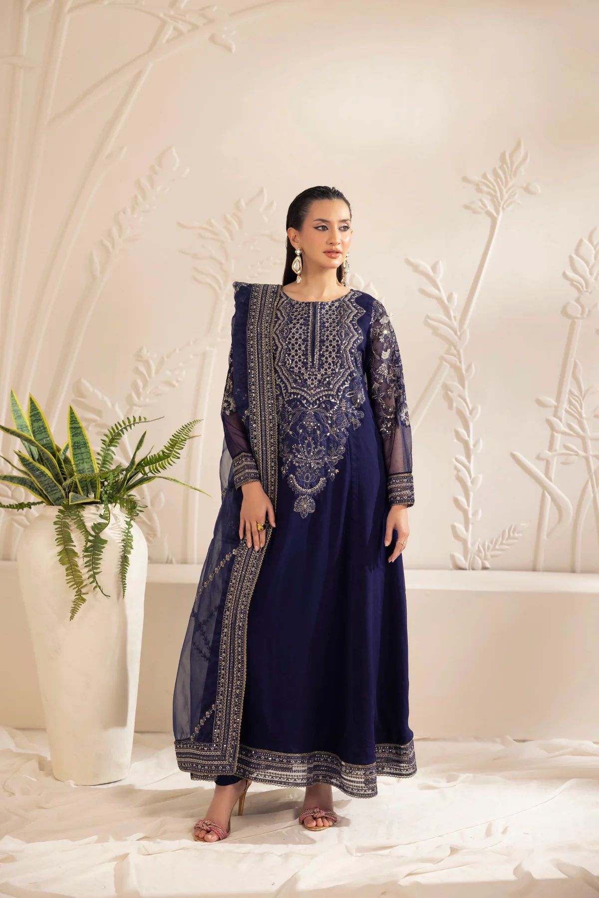 Mohagni 3pc Ready to Wear Chiffon Suit 2025 Collection Muse17