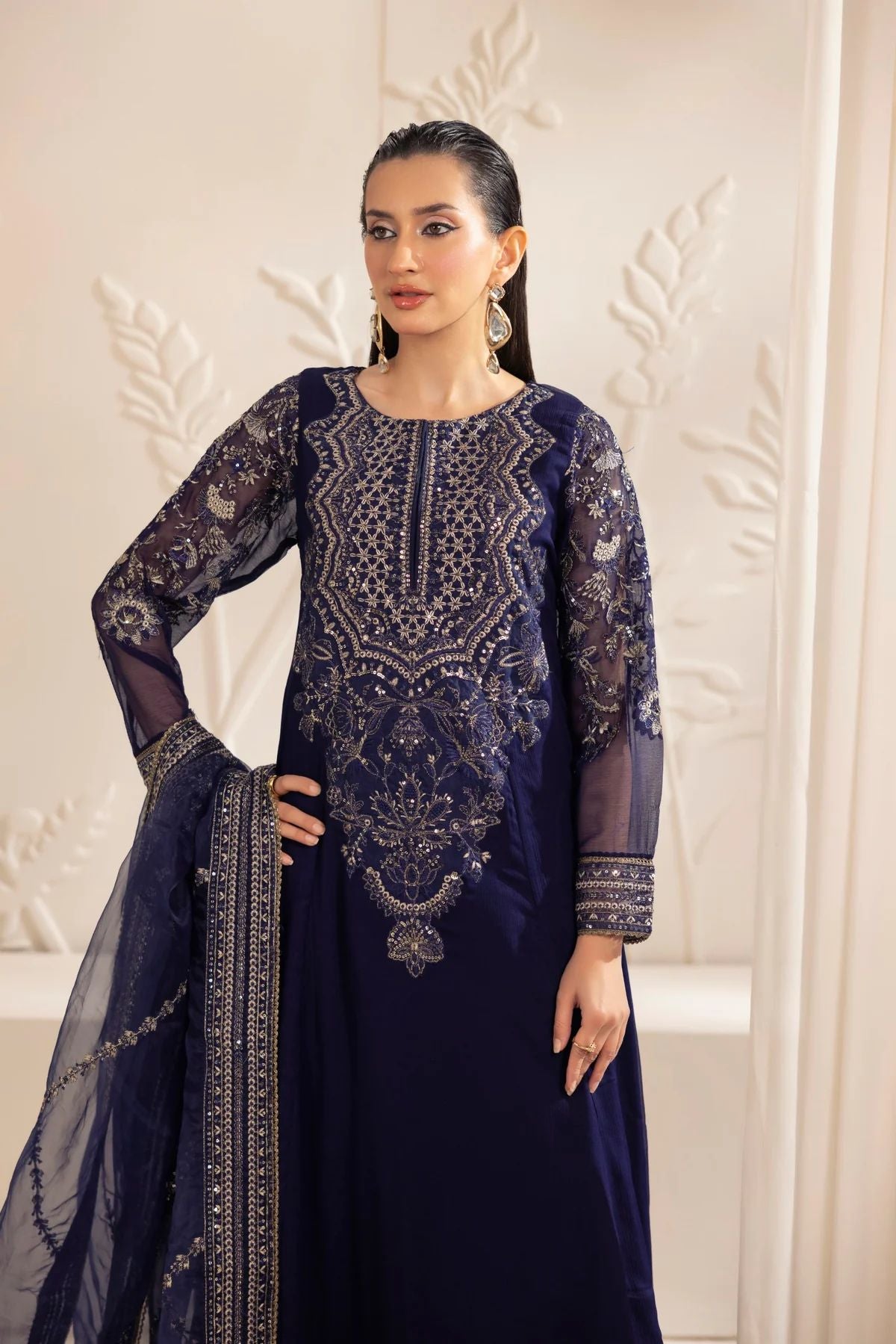 Mohagni 3pc Ready to Wear Chiffon Suit 2025 Collection Muse17