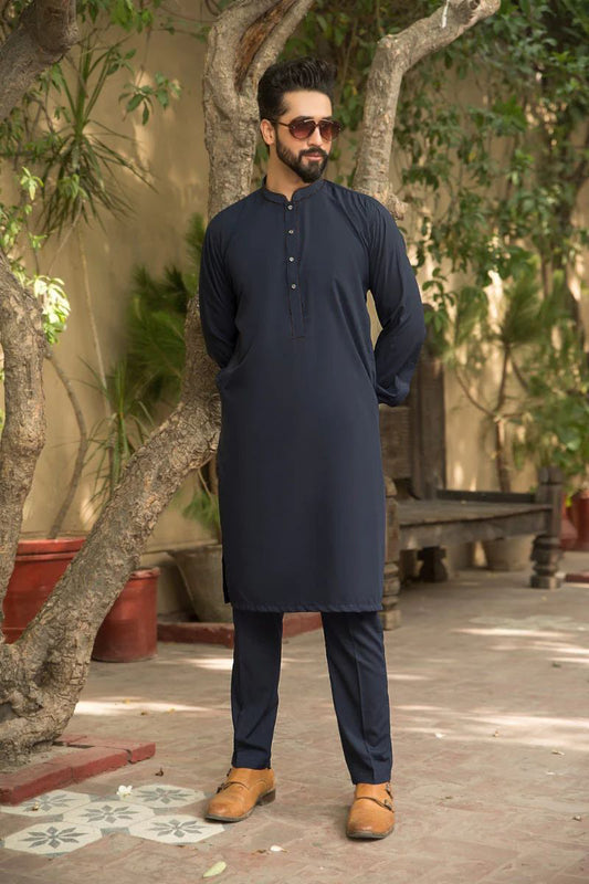 Men Plain Kurta Trousers Set ABNN2